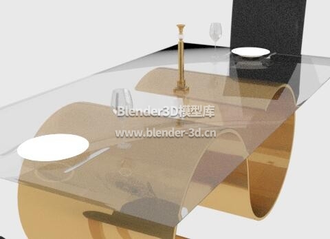 金色玻璃餐桌