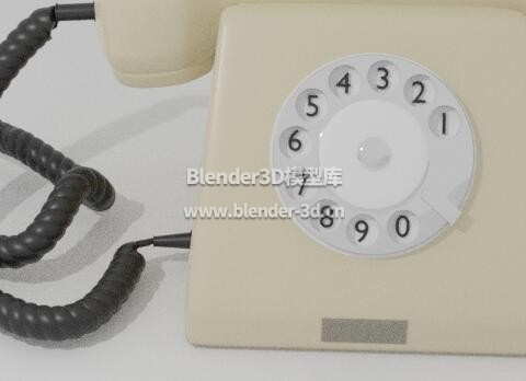 白色老式拨盘电话