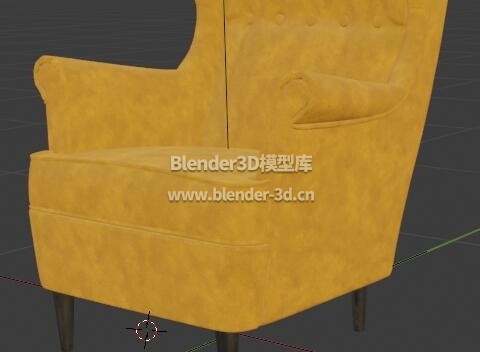 宜家黄色翼椅子沙发