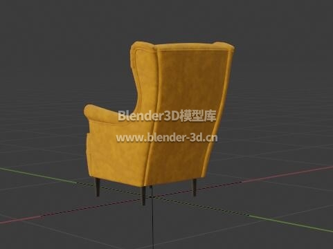 宜家黄色翼椅子沙发