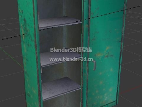 生锈绿漆金属柜子
