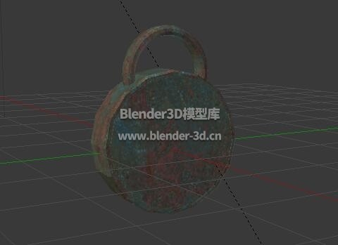 生锈古老圆铜锁