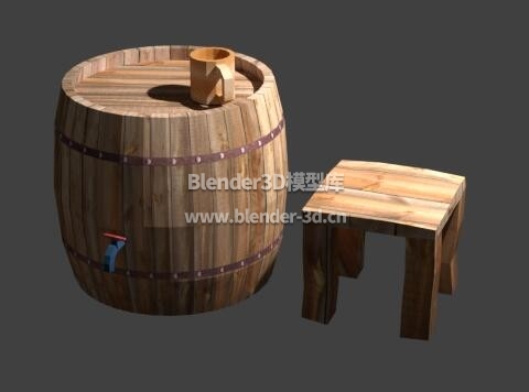 木酒桶板凳