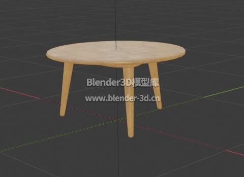 木质三角圆咖啡桌子