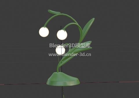 绿色植物台灯