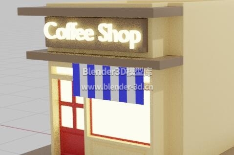 卡通咖啡馆店铺