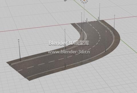 程序性双车道路灯公路