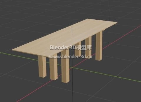 现代实木长条桌子