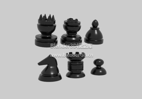 黑色国际象棋棋子