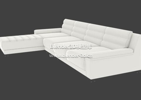 白色L形客厅沙发