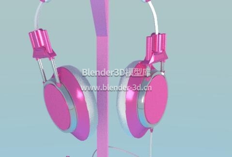 粉红色头戴式耳机