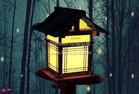 日式木质庭院灯