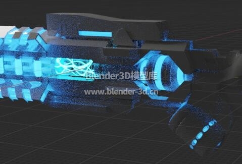科幻蓝色能量枪