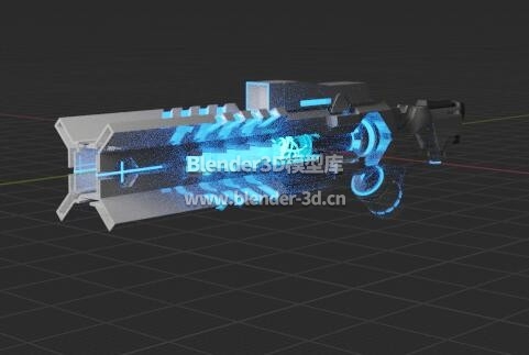 科幻蓝色能量枪