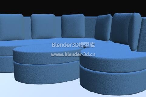蓝色组合沙发