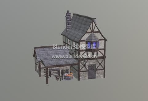 中世纪铁匠铺2层房屋