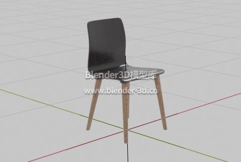 木脚塑料靠背椅子