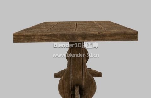 中世纪木长桌子