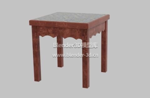 瓷砖面小方桌子