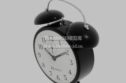 黑色圆形双耳闹钟