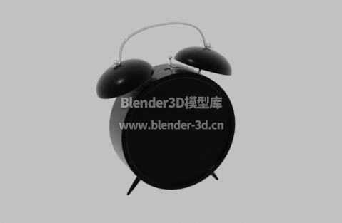 黑色圆形双耳闹钟