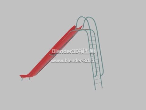红色滑滑梯