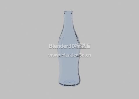 蓝色可乐玻璃瓶