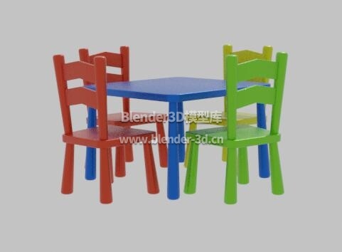 彩色儿童桌子椅子