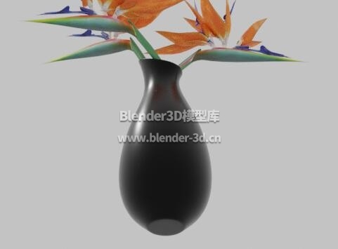 热带花卉花瓶