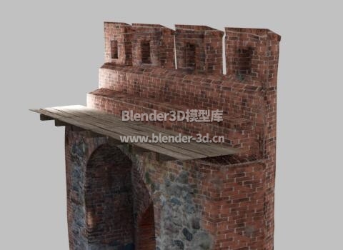 中世纪拱门城墙