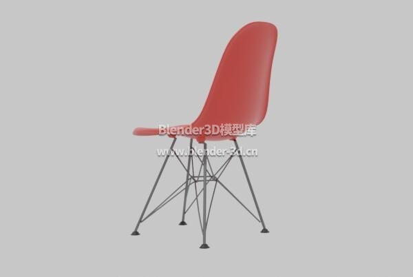 红色钢架塑料椅子