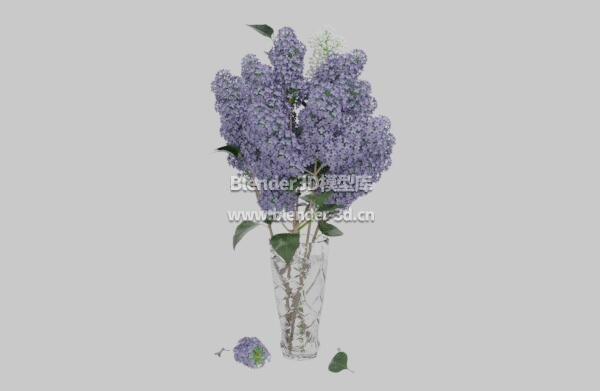 紫色花插花瓶