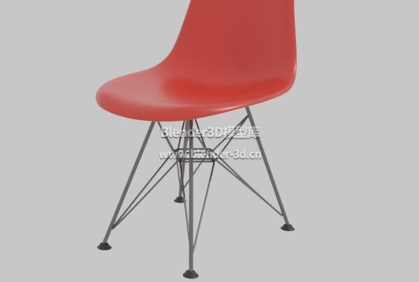 红色钢架塑料椅子