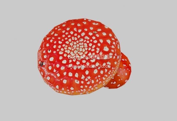 lowpoly红色蘑菇