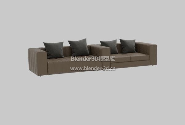 棕色组合长沙发