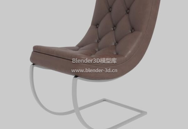 棕色皮革单人沙发椅子