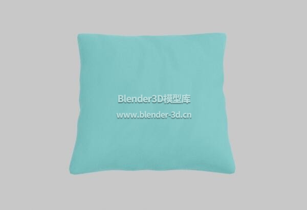 淡蓝色方形枕头靠枕垫子