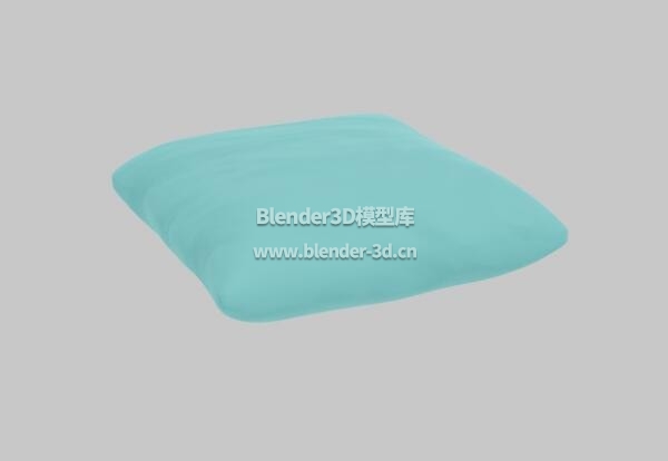淡蓝色方形枕头靠枕垫子