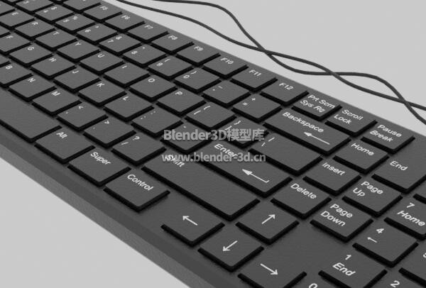 黑色usb键盘