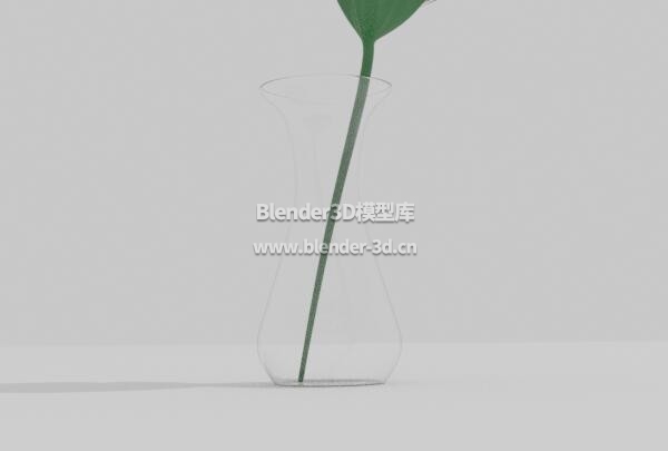 玻璃瓶玫瑰插花