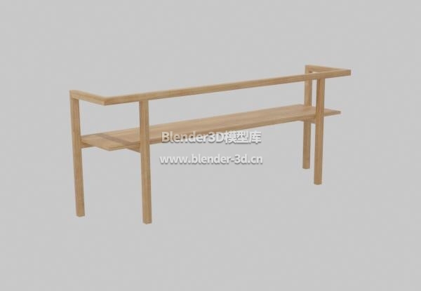 木框架靠背长椅子