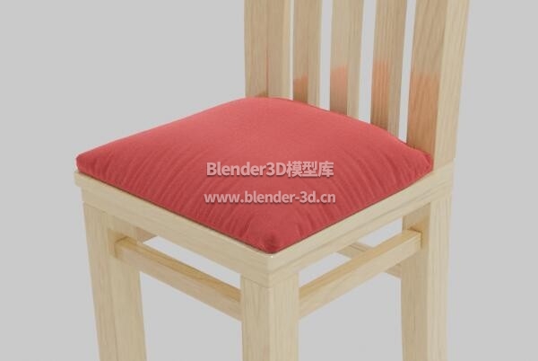 实木红软垫靠背椅子