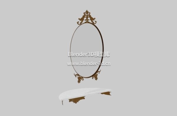 复古化妆镜子桌子