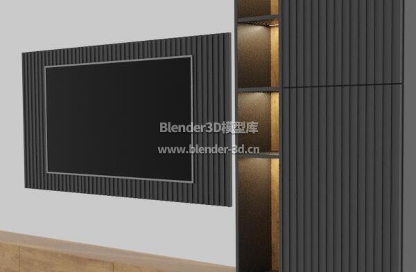 现代电视背景墙柜