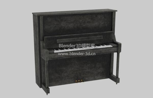 旧黑色立式钢琴