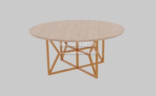 实木圆咖啡桌子