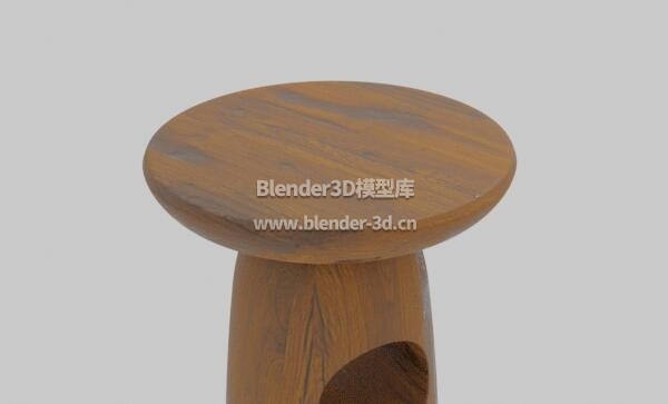 实木圆形小边桌子