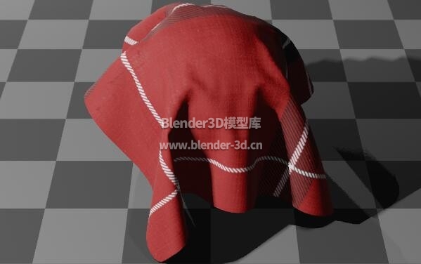 红色格子布料面料编织物棉麻布料布匹