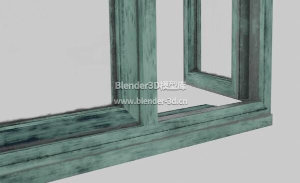 掉绿漆木制平开玻璃窗子窗户