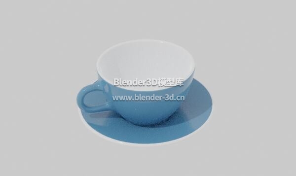 蓝色茶杯碟子